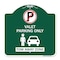 Signmission Valet Parking Tow Away Zone W/ Car Graphic, Green & White Aluminum Sign, 18" x 18", GW-1818-22761 A-DES-GW-1818-22761 - alternate 1